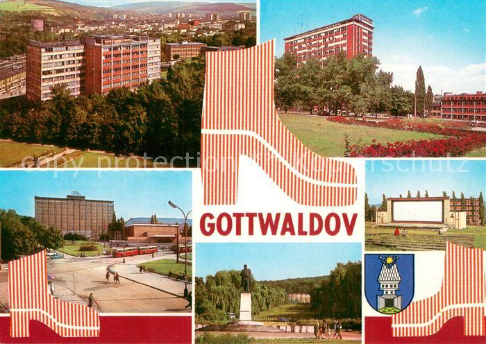 Gottwaldov Tschechien Obchodni dum Prior Namesti Prace s administrativni budovou