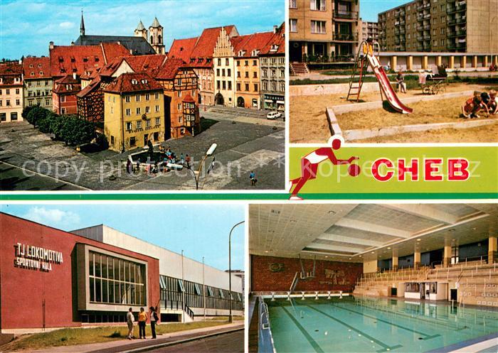 Cheb Eger Namesti krale Jiriho z Podebrad Sidliste Spaleniste Sportovni hala Pla