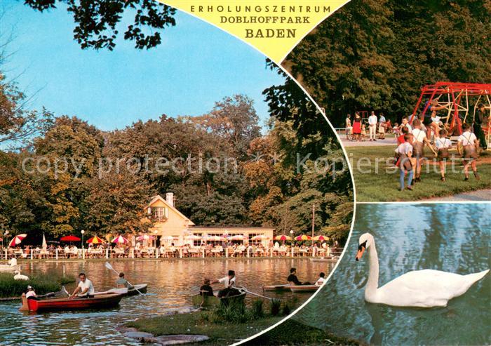 Baden Wien Erholungszentrum Doblhoffpark Spielplatz Schwan Bootspartien