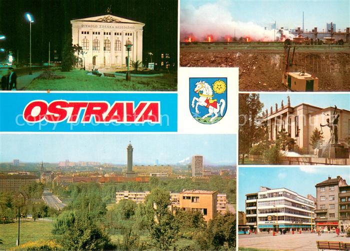 Ostrava Maehrisch Ostrau Theater Stadtpanorama Innenstadt