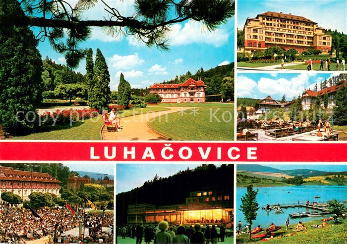 Luhacovice CZ Park Sanatorium Stadtbaeder Stausee Veranstaltung Tanz Abendkonzer