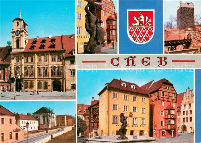 Cheb Eger Motive Innenstadt Brunnen