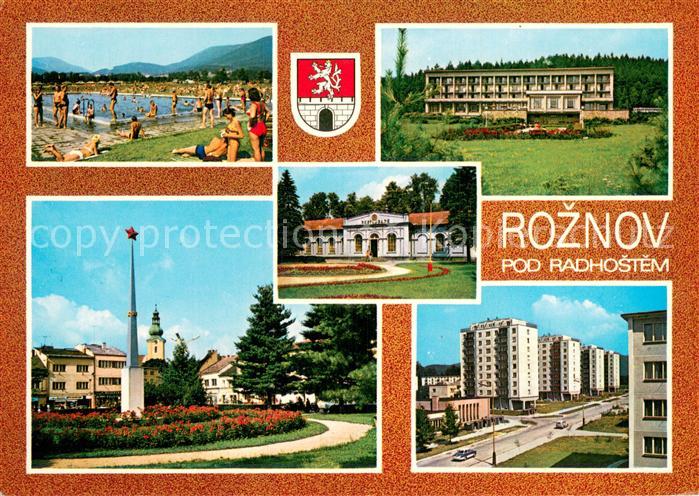 Roznov pod Radhostem Freibad Hotel Platz Wohnsiedlung Hochhaeuser
