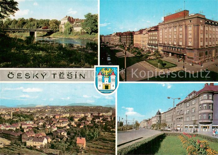 Cesky Tesin CZ Partie am Fluss Bruecke Stadtpanorama Motive Innenstadt
