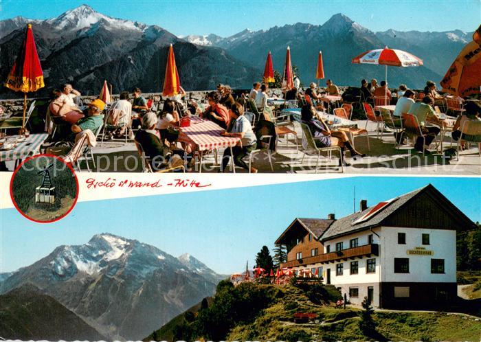 Mayrhofen Zillertal Mit der Penkenbahn zur Gschoesswandhuette Sonnenterrasse Alp