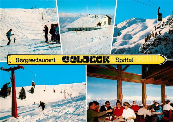 Spittal Drau Bergrestaurant Goldeck Wintersportplatz Alpen