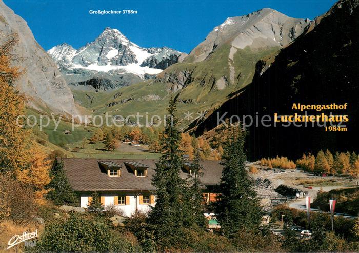Kals Grossglockner Alpengasthof Lucknerhaus Blick zum Grossglockner Hohe Tauern
