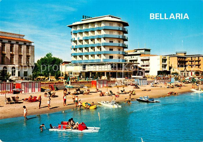 Bellaria IT Alberghi e spiaggia visti dal mare