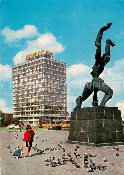 Rotterdam Monument Mei 1940 Verwoeste stad O. Zadkine