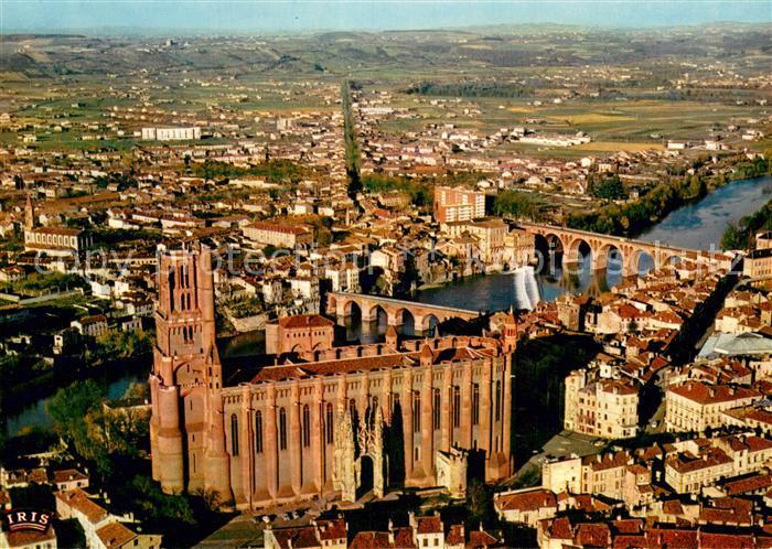 Albi 81 Tarn Basilique Sainte Cecile vue aérienne