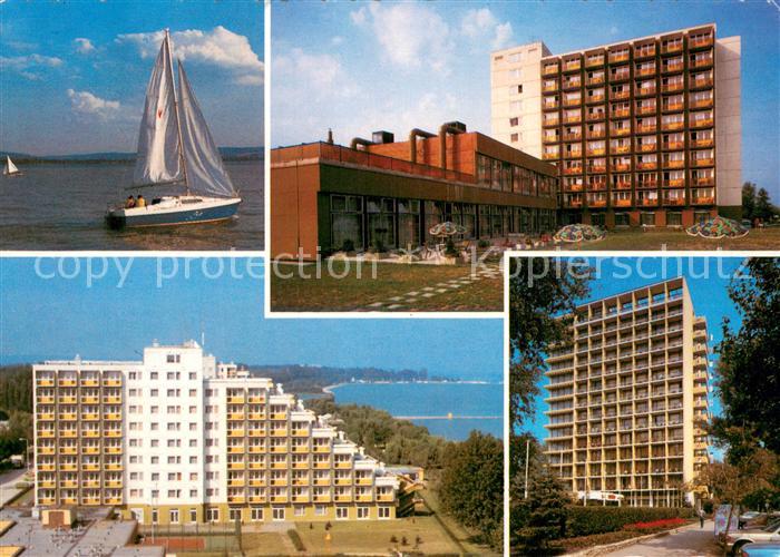 Siofok Segelboot Hotels Hochhaeuser