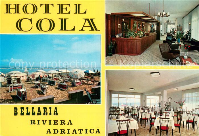 Bellaria IT Hotel Cola Terrasse Speisesaal Bar