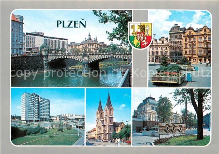 Plzen Pilsen Charkovske nabrezi Namesti Republiky Sidliste Bory Chodske namesti