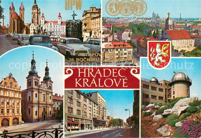 Hradec Kralove Koeniggraetz Zizkovo namesti s Bilau vezi Pohled na mesto od nadr