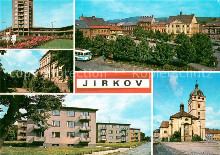 Jirkov CZ Obchodni centrum Gottwaldovo namesti Zamek Cerveny Hradek Fucikova ctv