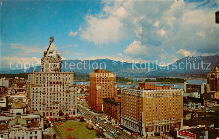 Vancouver BC Canada View of Vancouvers business section Stanley Park North Shore