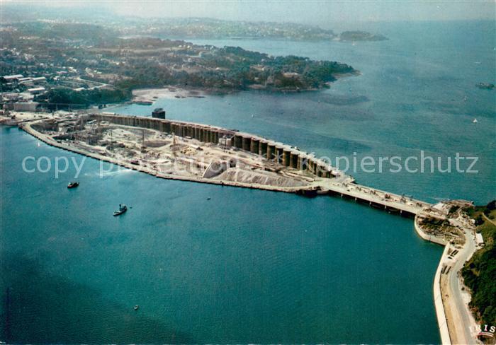 Barrage de la Rance Saint-Servan 35 Usine Maremotrice Vue aerienne