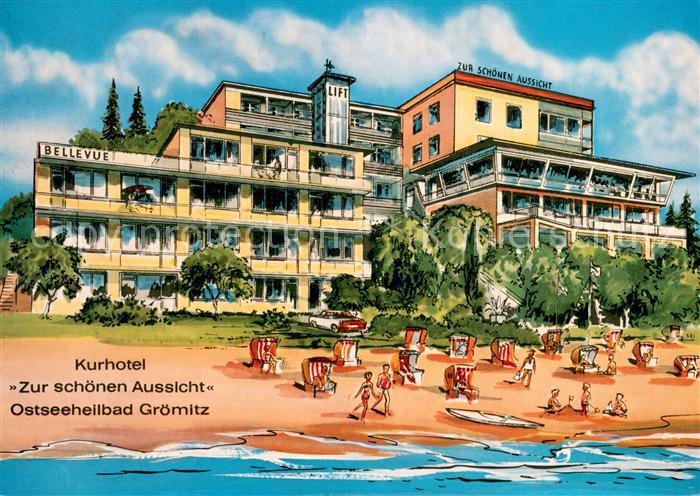 Groemitz Ostseebad Kurhotel Zur schoenen Aussicht Illustration