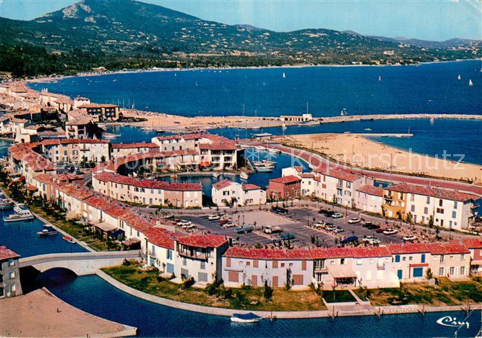 Port Grimaud Cite lacustre realisee par la Societe Etige Vue panoramique aerienn