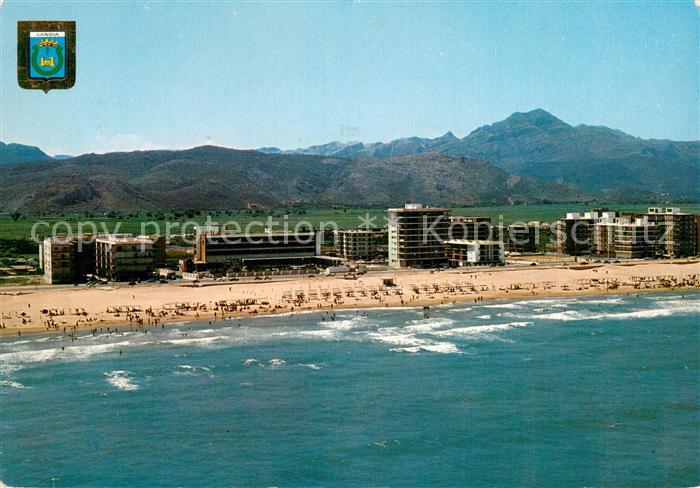 Gandia Vista parcial aerea de la playa