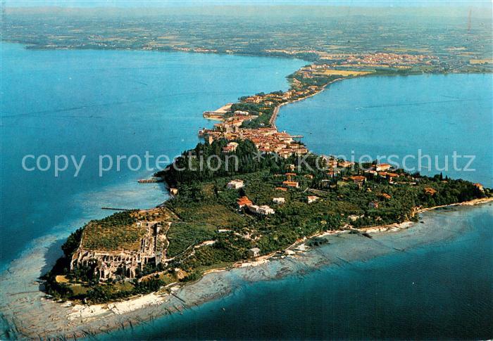 Sirmione Lago di Garda Fliegeraufnahme