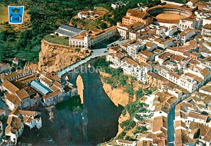 Ronda Andalucia Vista parcial puente y Plaza de toros