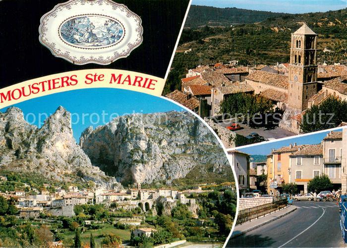 Moustiers-Sainte-Marie 04 Vues partielles de la cité médiévale Eglise Montagnes