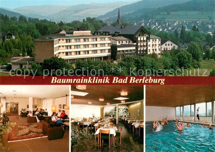 Bad Berleburg Baumrainklinik Aufenthaltsraum Speisesaal Hallenbad