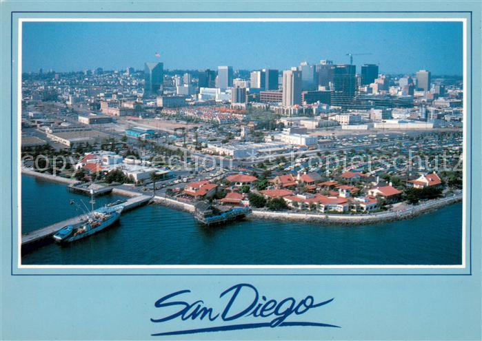 San Diego California Waterfront and central core aerial view