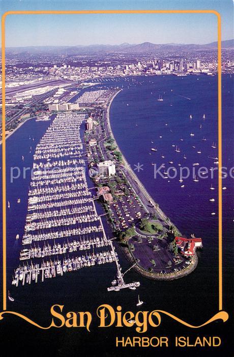 San Diego California Harbor Island aerial view