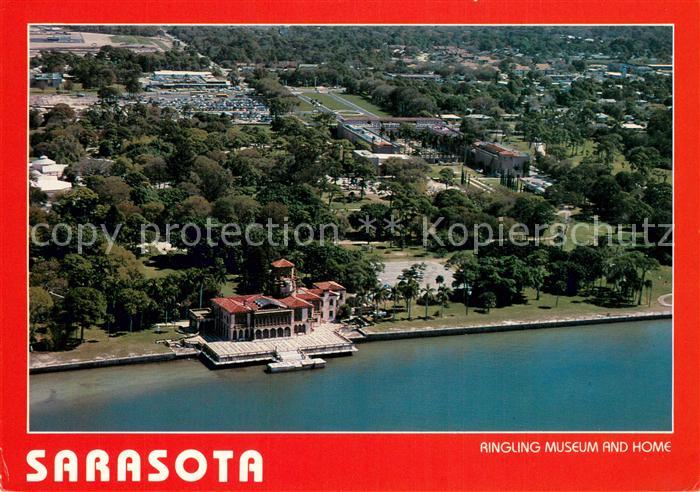 Sarasota Florida Ringling Museum and Home of Sarasota Bay aerial view