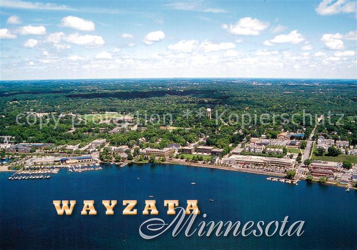 Wayzata Minnesota on the shores of Lake Minnetonka aerial view