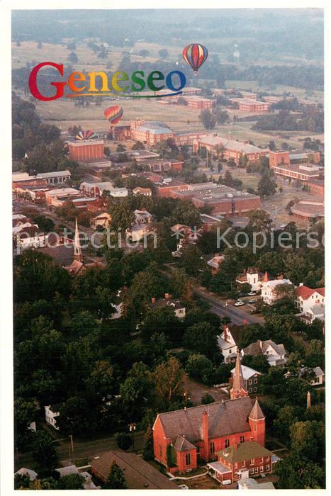 Geneseo New York Overlooking the heart of the Genesee River Valley Air view