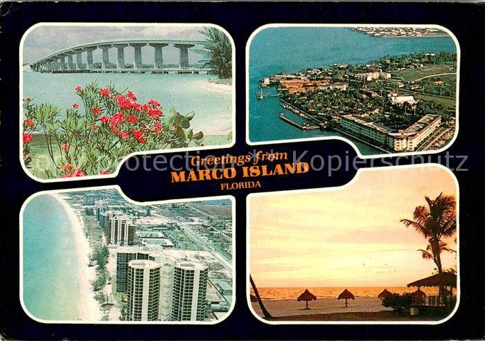 Marco Island Florida Bruecke Fliegeraufnahmen Strand