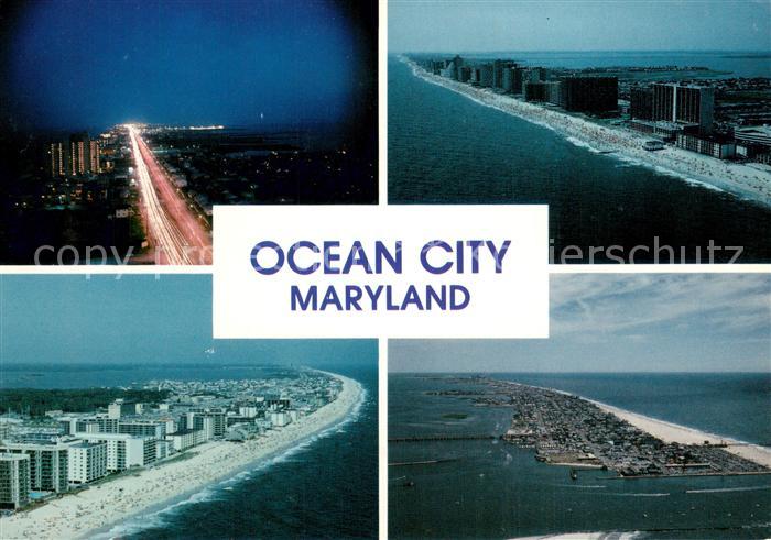 Ocean City Maryland Condominiums apartments and townhouses line the beach in bea