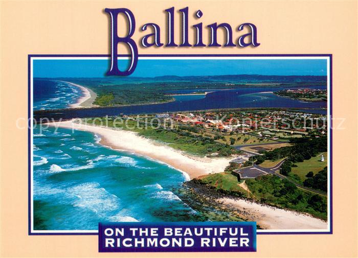 Ballina Australia Aerial view with Richmond River