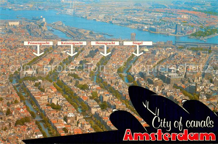 Amsterdam  NL City of canals luchtopname van het centrum