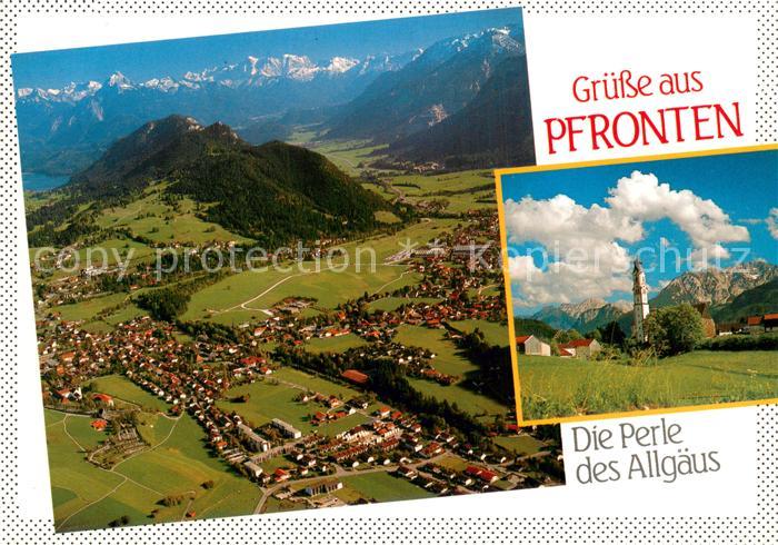 Pfronten Ostallgaeu Bayern Fliegeraufnahme Kirche