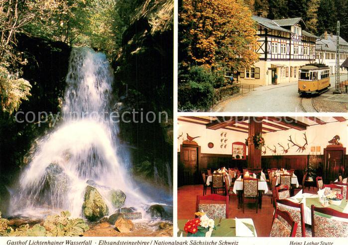 Lichtenhain Sebnitz Gasthof Lichtenhainer Wasserfall Strassenbahn Gastraum