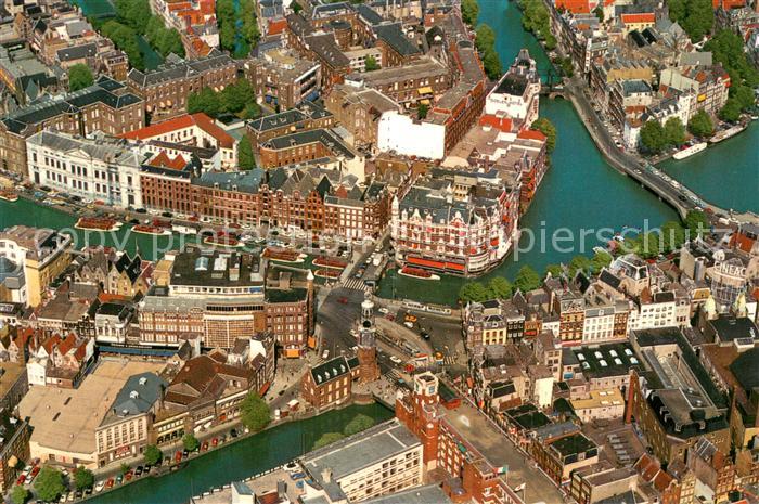 Amsterdam  NL Muenzturm mit Muenzplatz Fliegeraufnahme