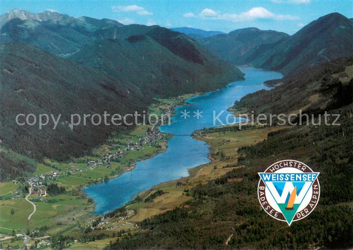 Weissensee Kaernten Fliegeraufnahme