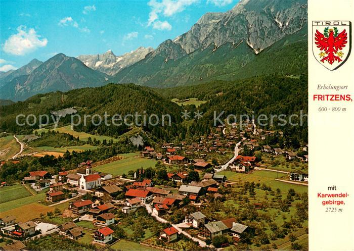 Fritzens Fliegeraufnahme mit Karwendelgebirge