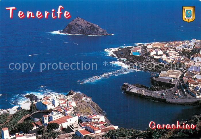 Garachico Vista aérea del pueblo y el roque