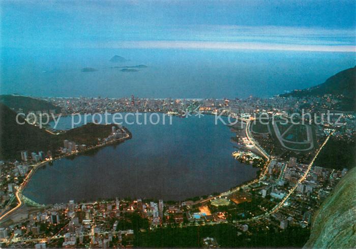 Rio de Janeiro Vista noturna da Lagoa Rodrigo de Freit
