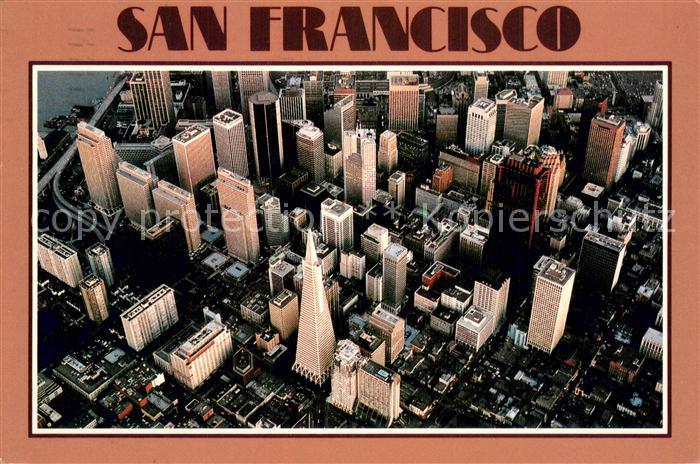 San Francisco California Financial center of downtown Transamerica Building aeri