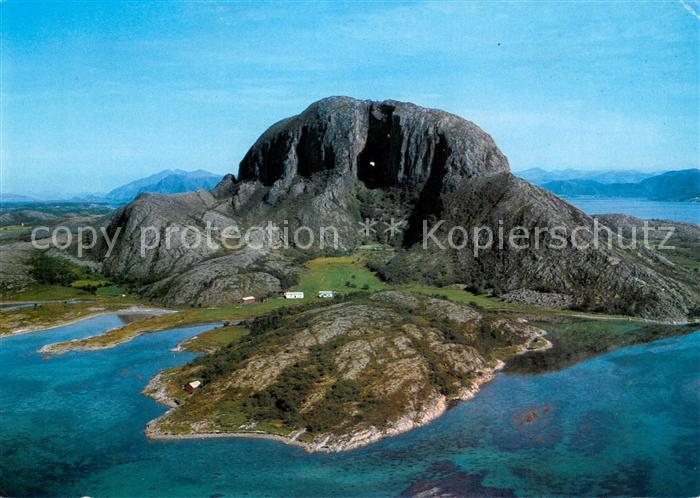 Torghatten Norge Norway ved Bronnoysund with the famous hole through the mountai