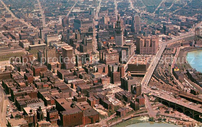 Cleveland Ohio Fliegeraufnahme Financial district
