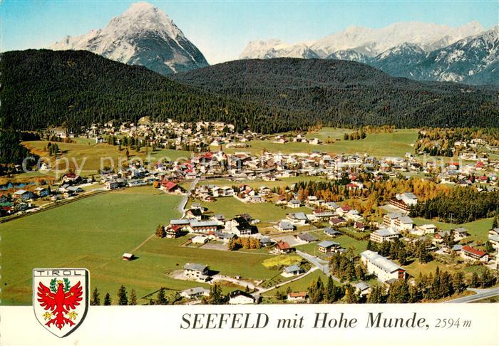 Seefeld Tirol Fliegeraufnahme Gesamtansicht m. Hohe Munde