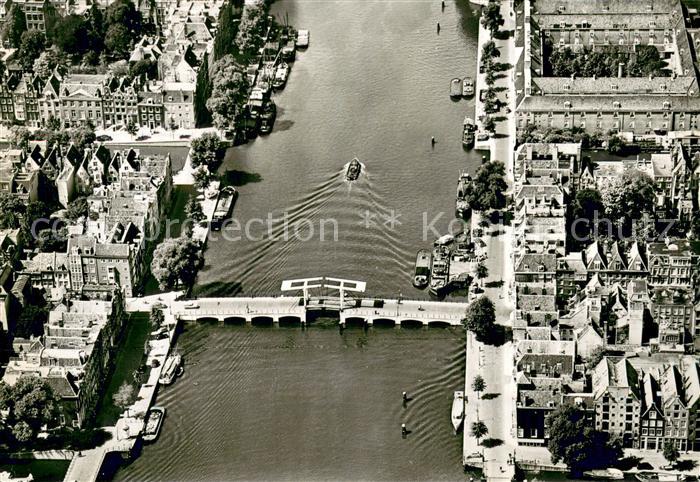 Amsterdam  NL Fliegeraufnahme Amstel m. Magere Bruecke