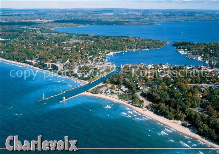 Charlevoix Fliegeraufnahme Panorama